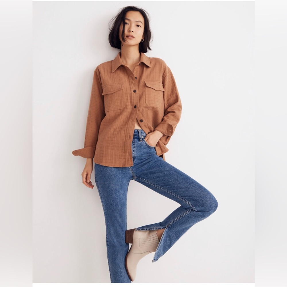 Madewell Quilted Oversized Shirt Jacket